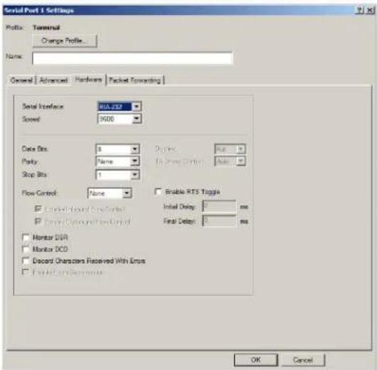 Perle IOLAN SCS16C - Hardware Tab Field Descriptions - 1