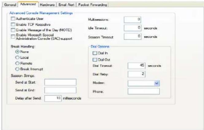 Perle IOLAN SDS4 - Advanced Tab Field Descriptions - 1