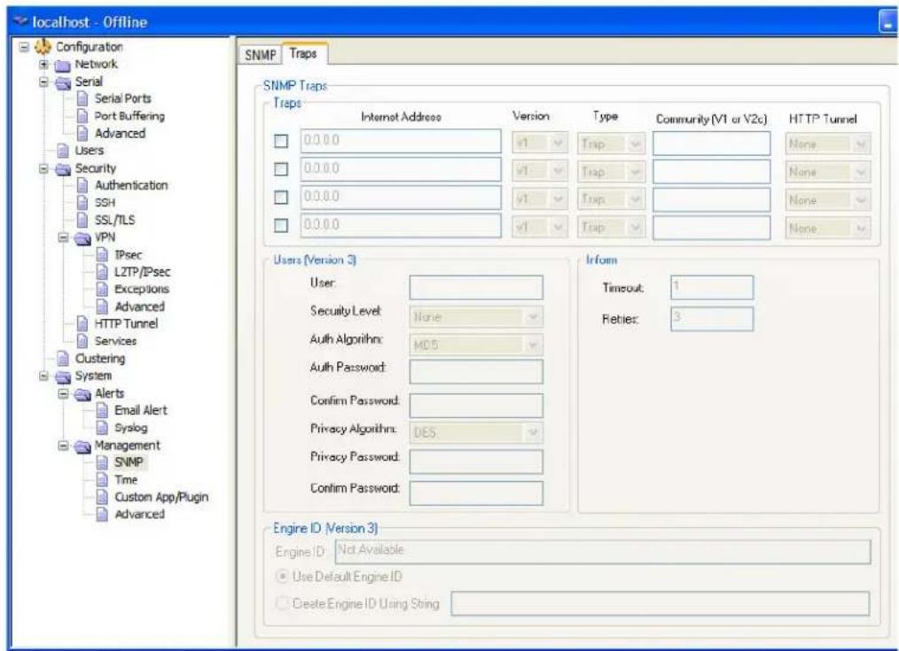Perle IOLAN SDS4 - SNMP Traps Tab Field Descriptions - 1