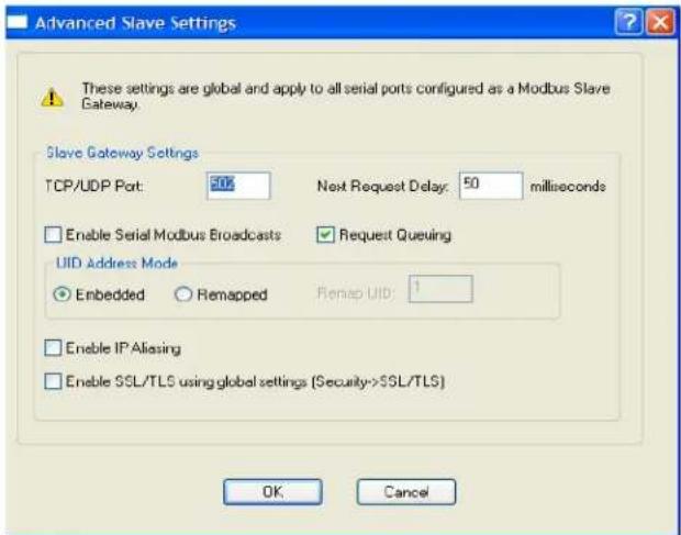Perle IOLAN SDS1 - Modbus Slave Advanced Settings Field Descriptions - 1