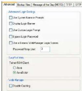 Perle IOLAN SDS1 - Advanced Tab Field Descriptions - 1