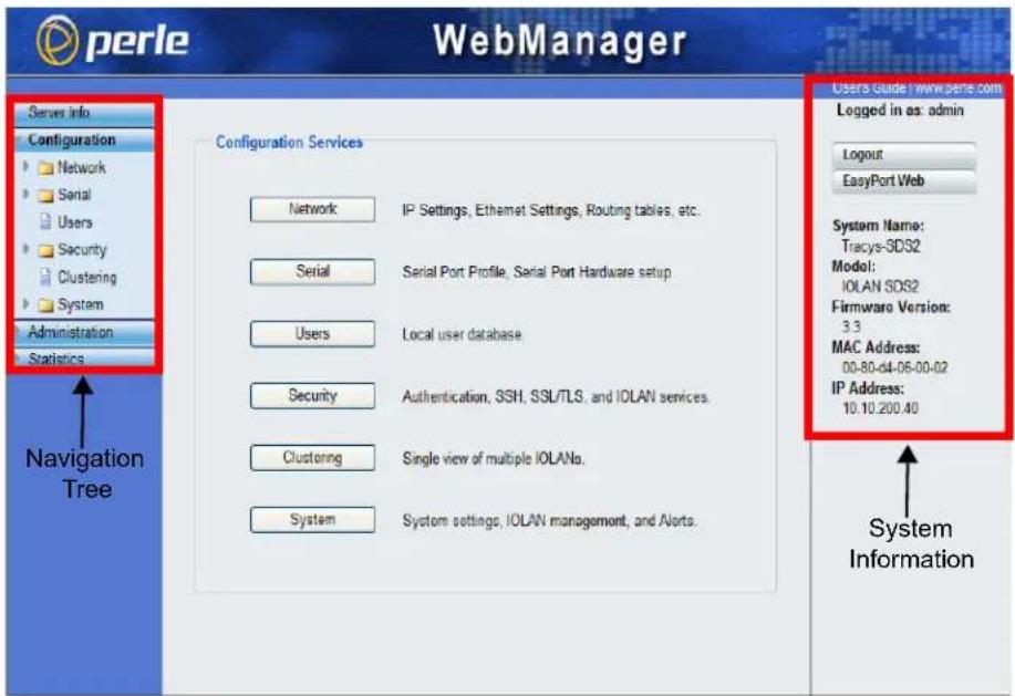 Perle IOLAN SDS1 - Using WebManager - 1