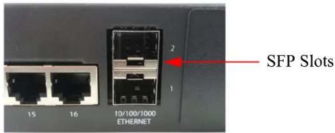 Perle IOLAN SDS1 - Inserting SFP modules into SPF slots - 1