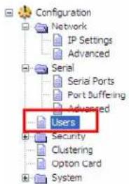 Perle IOLAN STS24 - Setting Up Users - 1