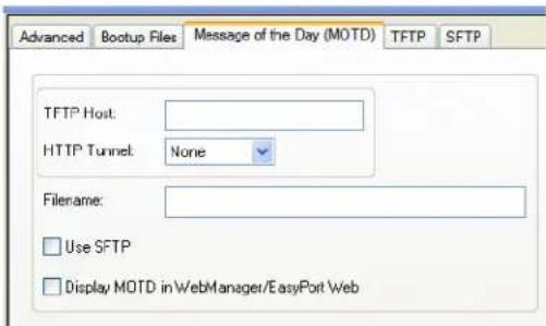 Perle IOLAN STS24 - Message of the Day (MOTD) Tab Field Descriptions - 1