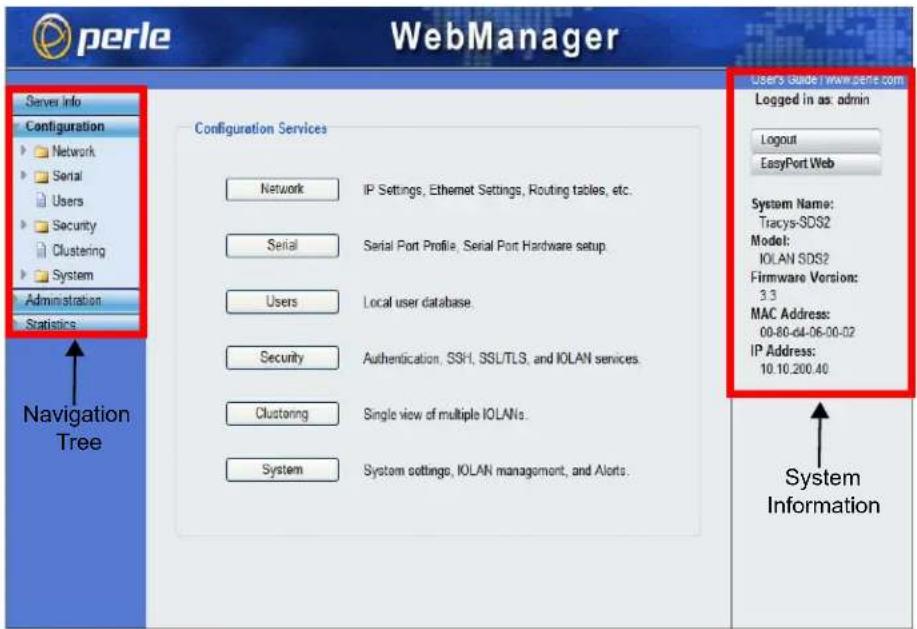 Perle IOLAN STS24 - Using WebManager - 1
