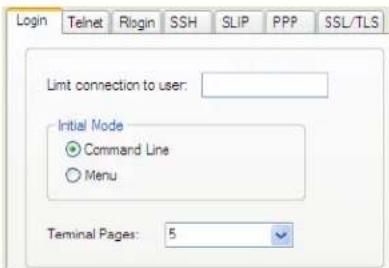 Perle IOLAN STS24 - Login Settings - 1