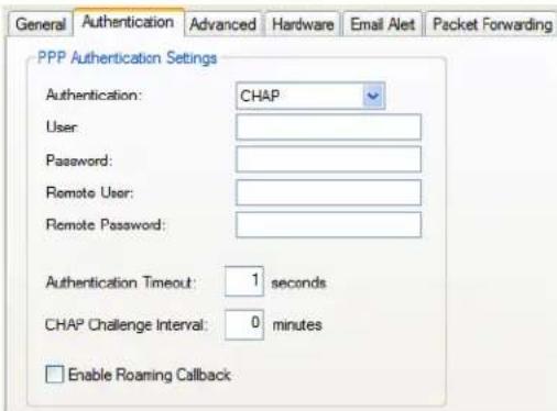 Perle IOLAN STS24 - Authentication Tab Field Descriptions - 1