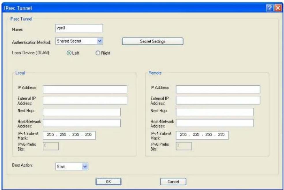 Perle IOLAN STS24 - Adding/Editing the IPsec Tunnel - 1