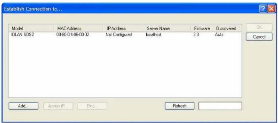 Perle IOLAN STS24 - Connecting to the IOLAN Using DeviceManager - 1