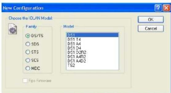 Perle IOLAN STS24 - Creating a New IOLAN Configuration in DeviceManager - 1