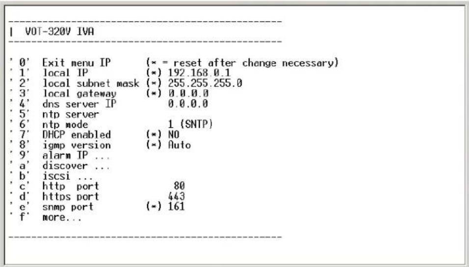 BOSCH VOT-320 - Assigning an IP address - 1