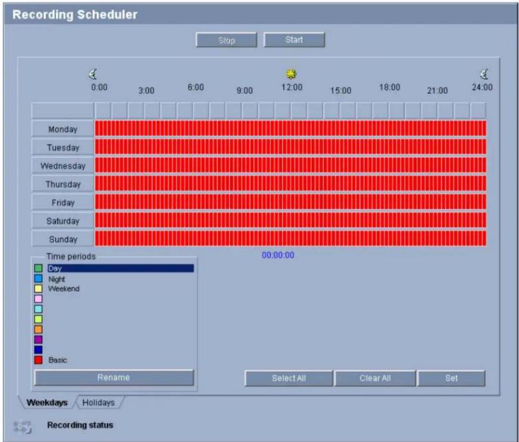 BOSCH VOT-320 - Advanced Mode: Recording Scheduler - 1