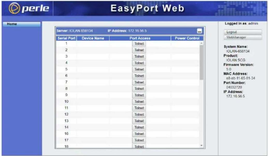 Perle IOLAN SCG50 - EasyPort Web - 1