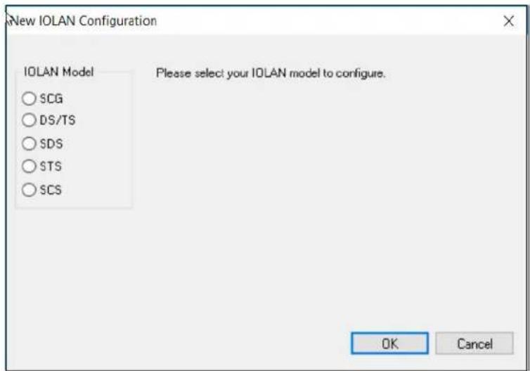 Perle IOLAN SCG50 - Creating a New IOLAN Configuration in DeviceManager - 1