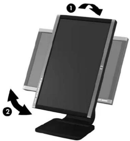 HP Advantage LA2405x - Adjusting the Monitor - 7