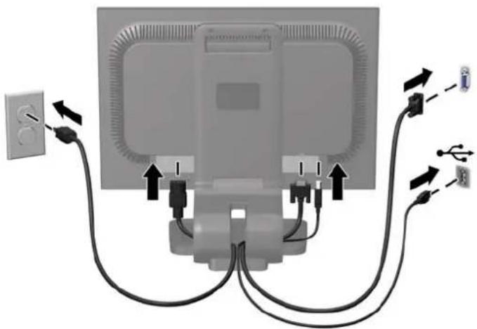 HP Advantage LA2405x - Connecting the Cables - 3