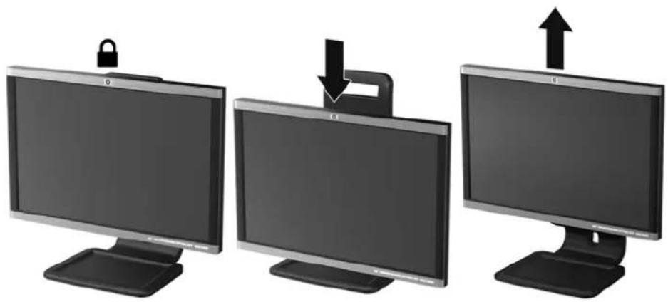HP Advantage LA2405x - Adjusting the Monitor - 5
