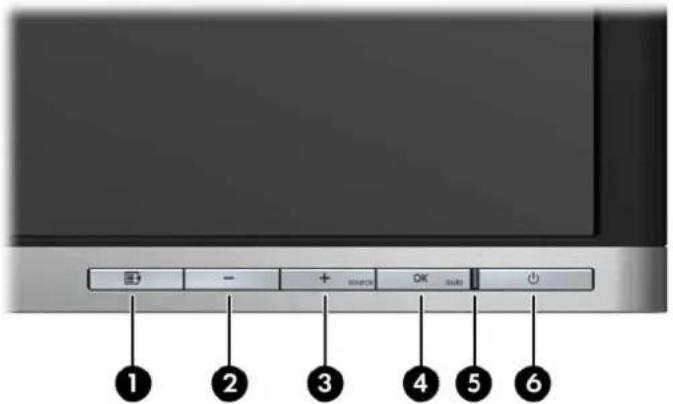 HP Advantage LA2405x - Front Panel Controls - 1