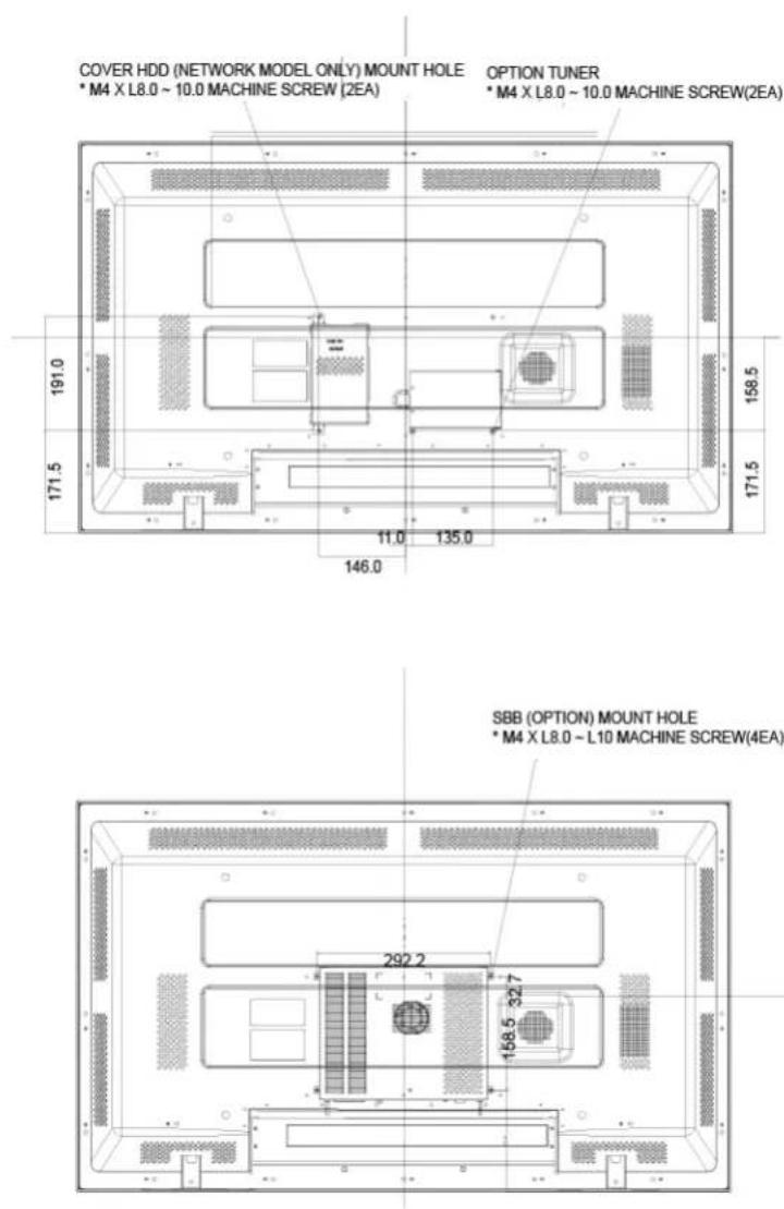CISCO 110L Pro 47 - Mechanical Layout — LCD Professional Series 110 (52" Display) - 2
