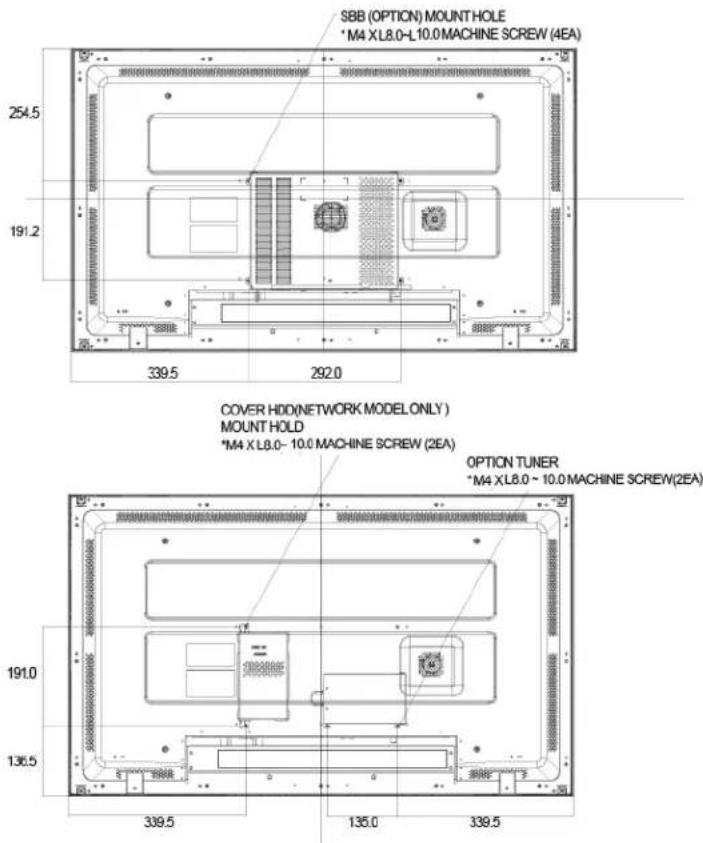 CISCO 110L Pro 47 - Mechanical Layout — LCD Professional Series 100 (40" Display) - 2