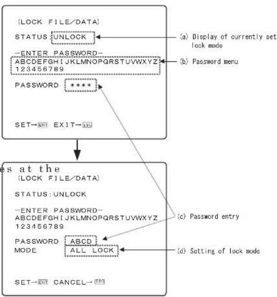 Ikegami HLM-2450WB - ⑥ Setting of data protection password - 1