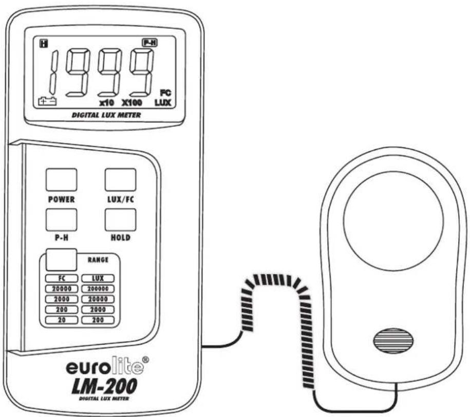 Eurolite LM-200 - Lux meter - 1