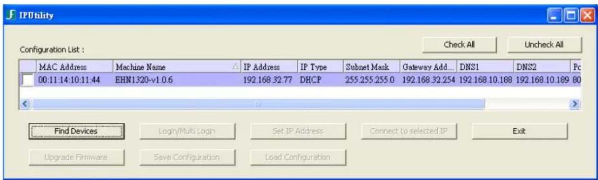 EverFocus NeVio EHN1320 - Upgrading Firmware Using IP Utility - 2