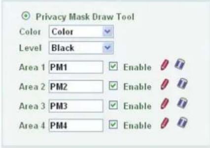 EverFocus NeVio EHN1320 - Privacy Mask Settings - 1