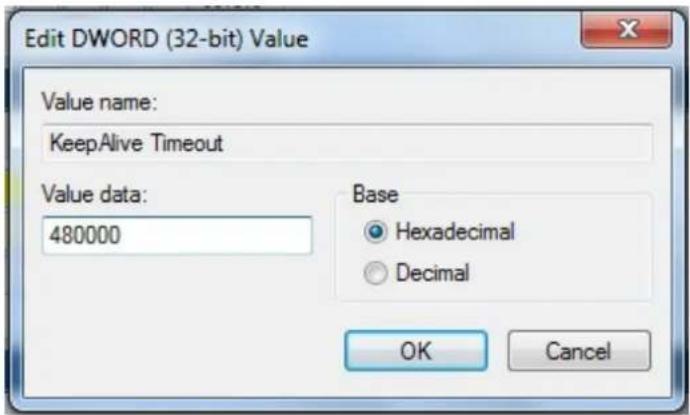 EverFocus NeVio EHN1320 - Double-click KeepAlive Timeout and this window appears. - 1