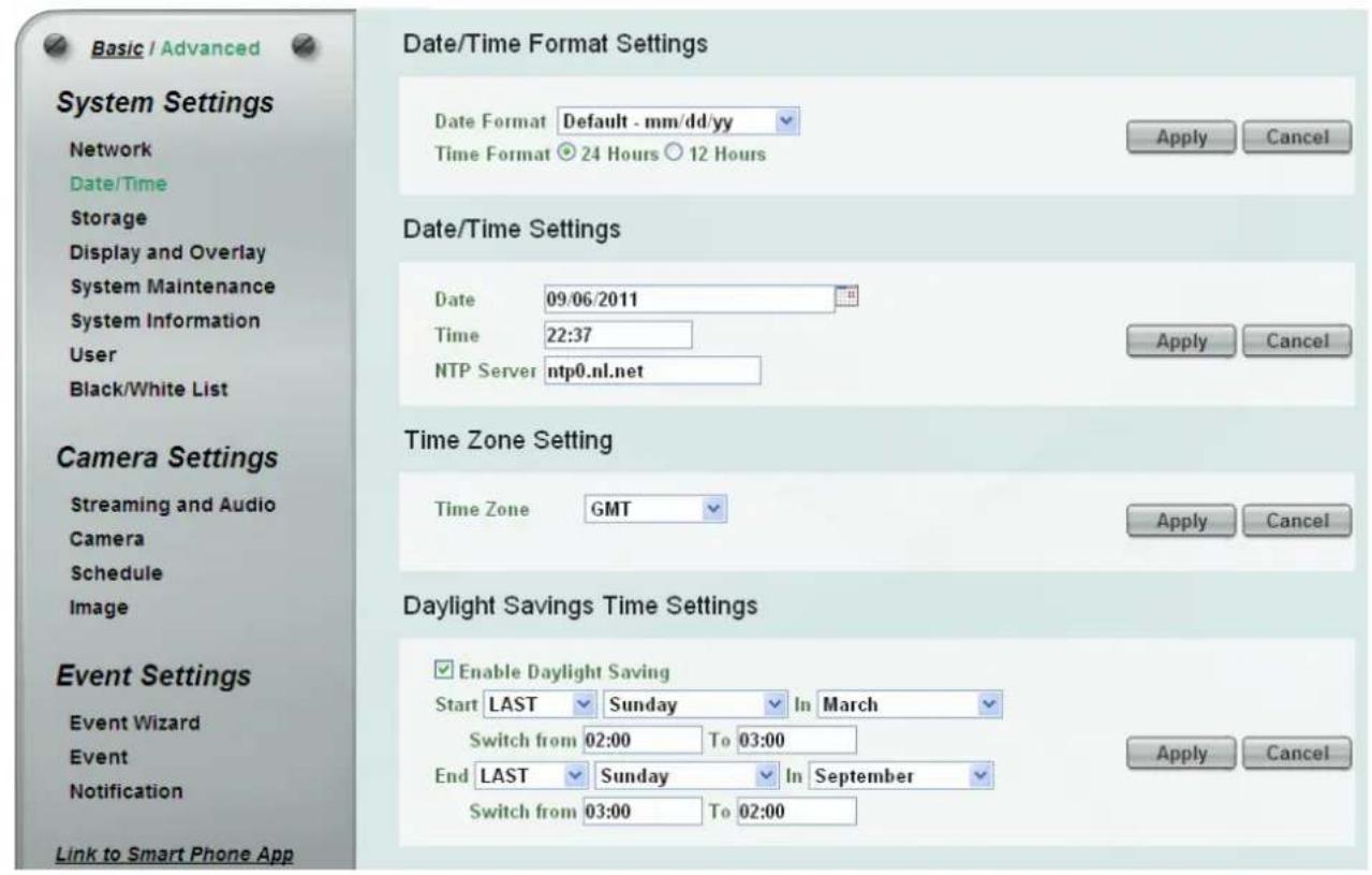 EverFocus NeVio EHN1320 - Date / Time - 1