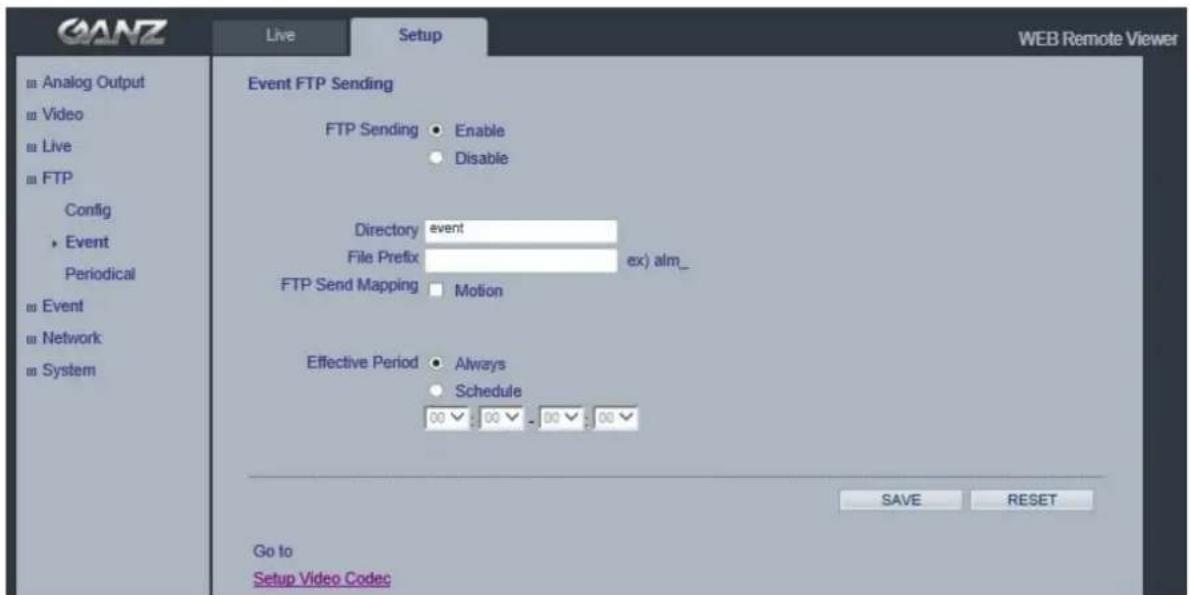 Ganz PixelPro ZN-MDI243M-IR - FTP > Event - 1