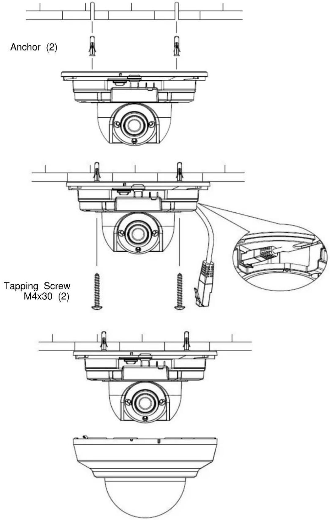 Ganz PixelPro ZN-MDI243M-IR - Mounting to a Ceiling / Wall - 4