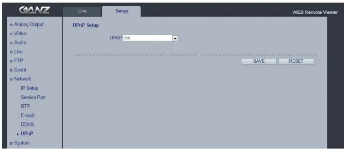 Ganz PixelPro ZN-DT2MTP - Network > UPnP - 1