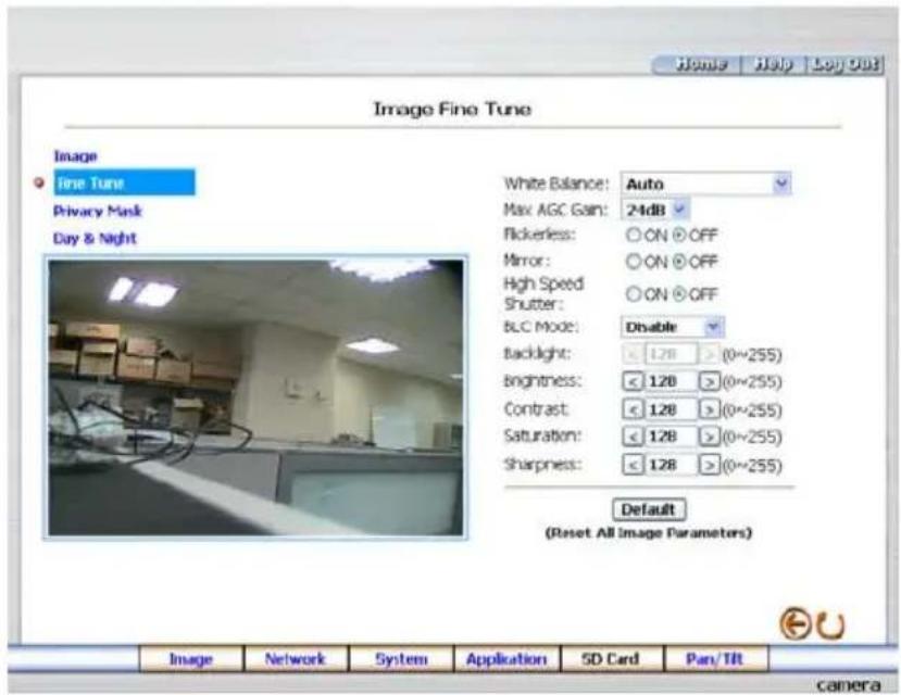 Ganz iPak DDK-1500 - Image setting page of MJPEG mode Image setting page of MPEG4 mode - 1