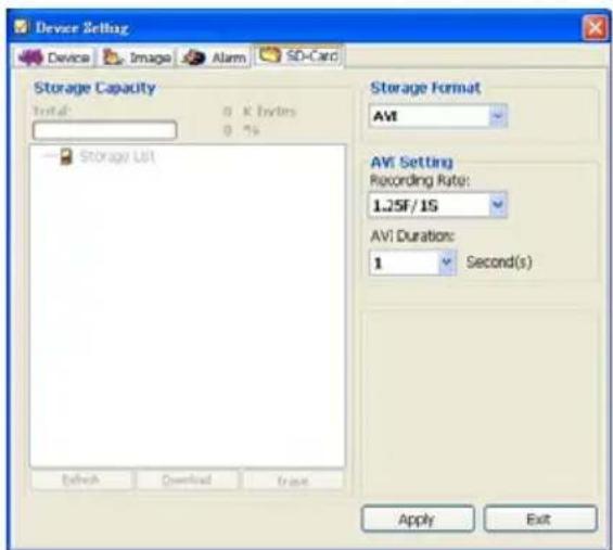 Ganz iPak DDK-1500 - Alarm Setting page (4) SD-card Setting page - 2