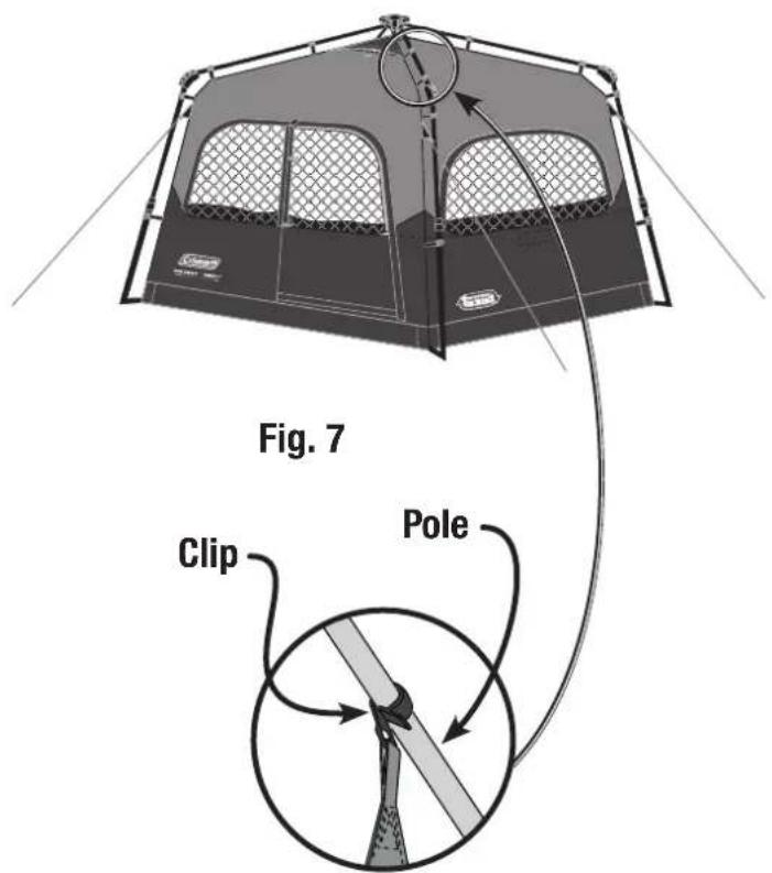 COLEMAN Instant Up 4P - Verify Connections between Tent and Frame Poles - 1