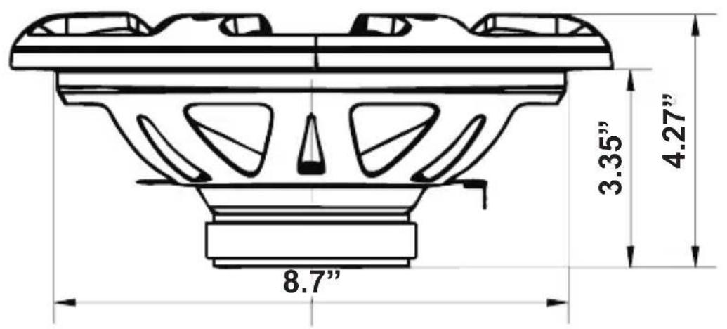 Crunch Power One P1-6.5C - SPEAKER DIMENSIONS - 3