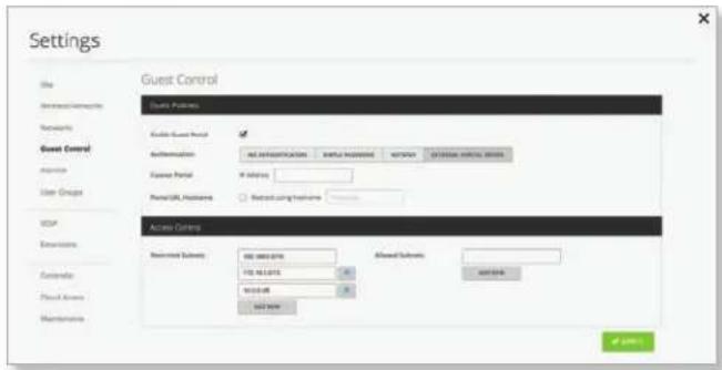 Ubiquiti Networks UniFi UAP-AC Outdoor - Authentication > External Portal Server - 1