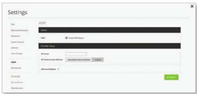 Ubiquiti Networks UniFi UAP-AC Outdoor - Settings > VoIP - 1