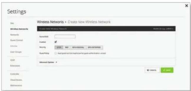 Ubiquiti Networks UniFi UAP-AC Outdoor - Create or Edit a Wireless Network - 1