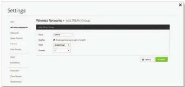 Ubiquiti Networks UniFi UAP-AC Outdoor - Settings > Wireless Networks - 5