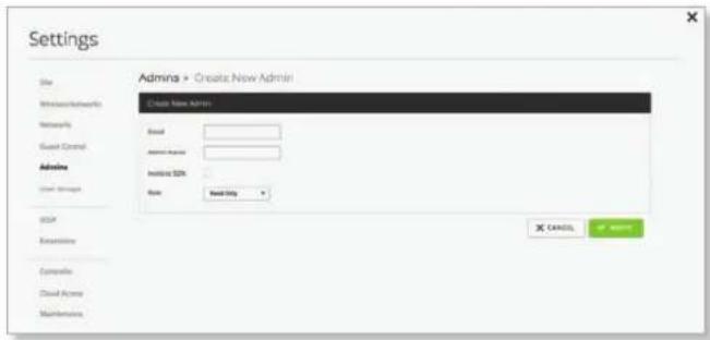 Ubiquiti Networks UniFi UAP-AC Outdoor - Settings > Admins - 3