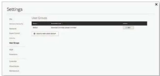 Ubiquiti Networks UniFi UAP-AC Outdoor - Settings > User Groups - 1