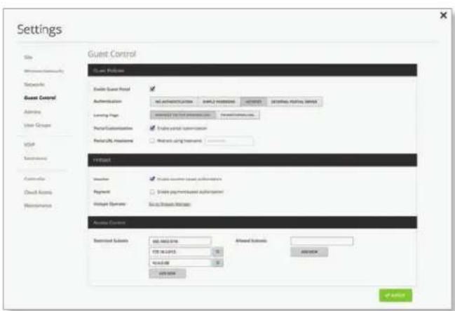 Ubiquiti Networks UniFi UAP-AC Outdoor - Authentication > Hotspot - 1