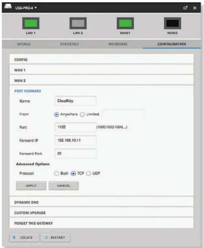 Ubiquiti Networks UniFi UAP-AC Outdoor - Create or Edit Port Forwarding Entry - 1