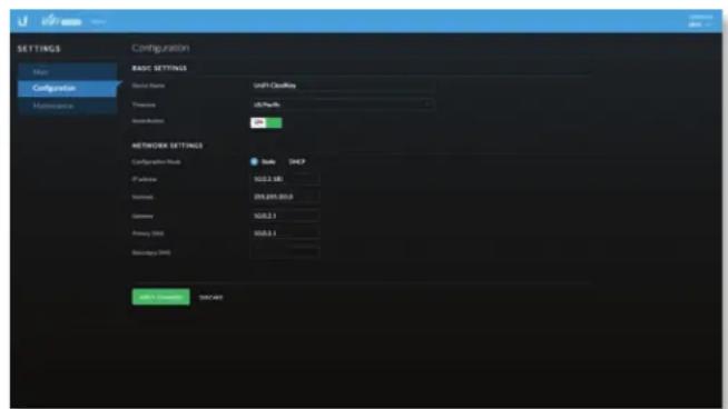 Ubiquiti Networks UniFi UAP-AC Outdoor - Network Settings - 1