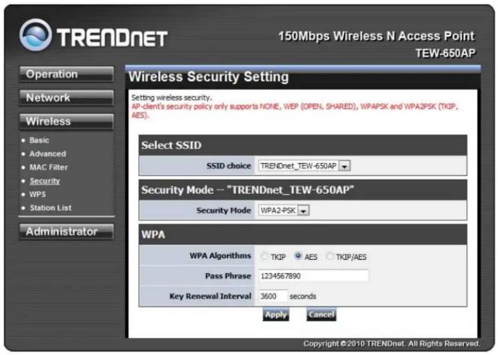 TRENDNET TEW-650AP - Wireless Security - 1
