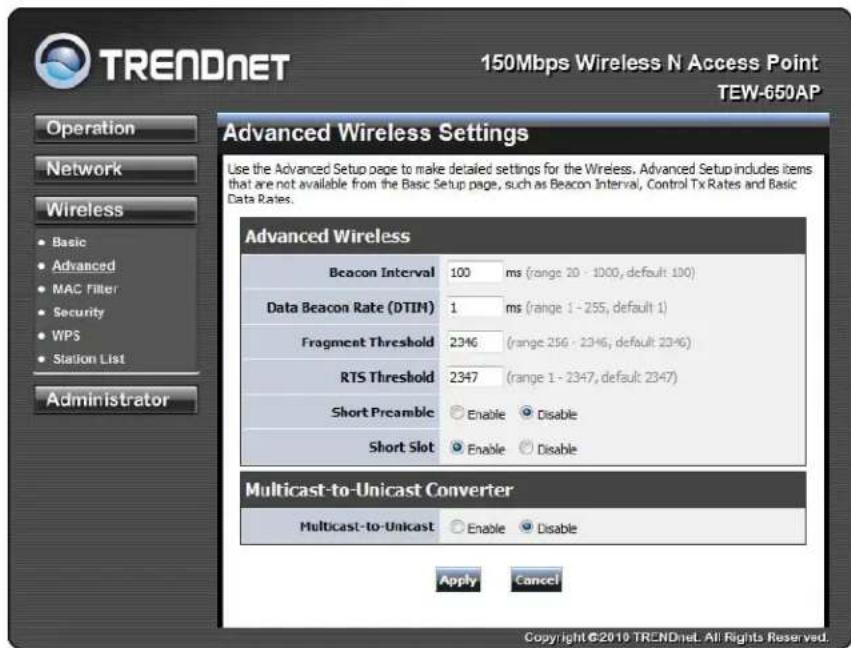 TRENDNET TEW-650AP - Wireless Advanced - 1