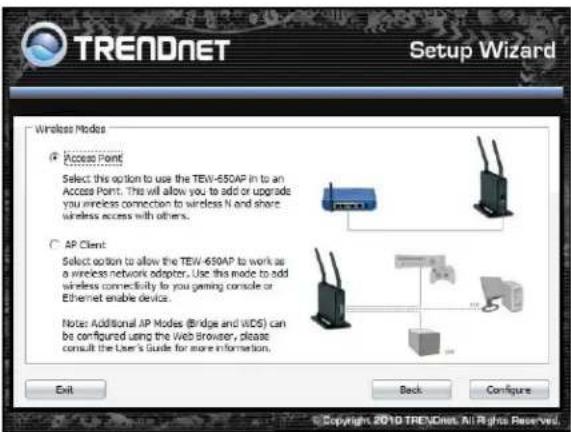 TRENDNET TEW-650AP - ACCESS POINT MODE - 1